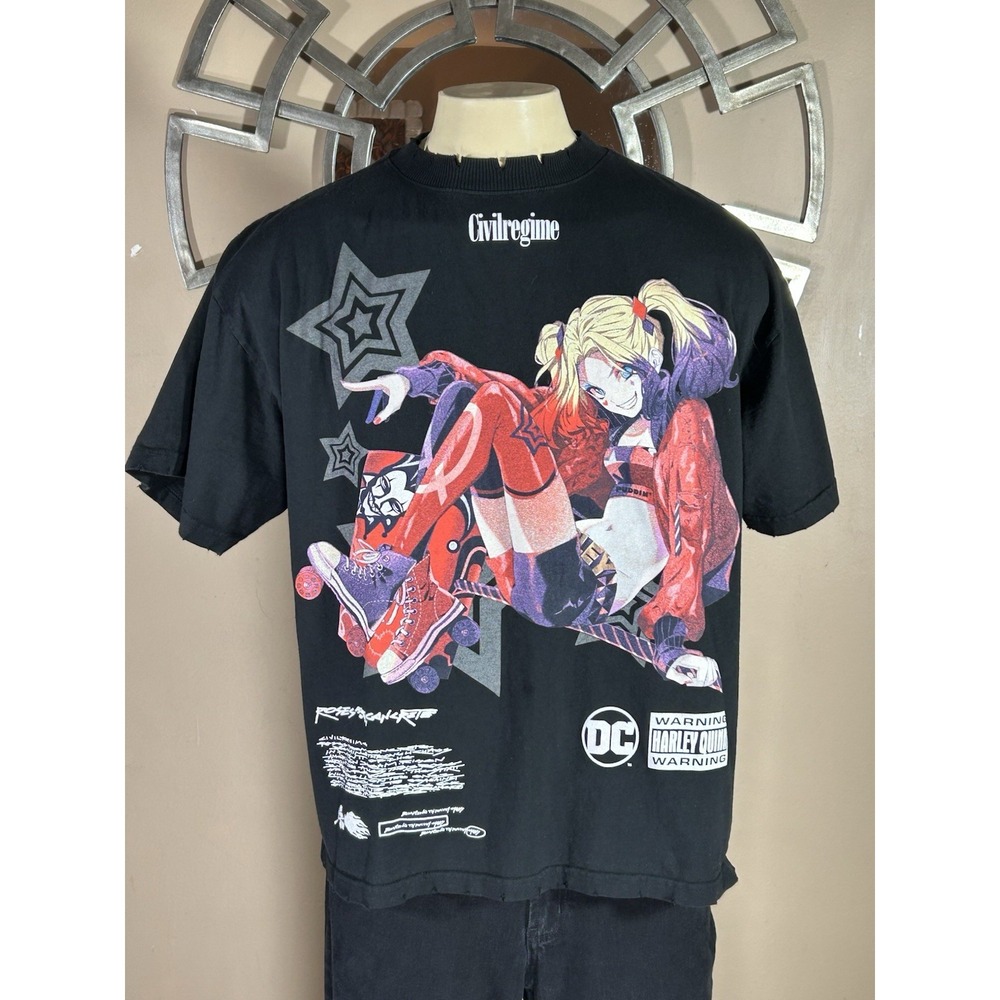 Civil‎ Regime Harley Quinn Harley's Rose 199X Oversized Tee shirt Black Size S